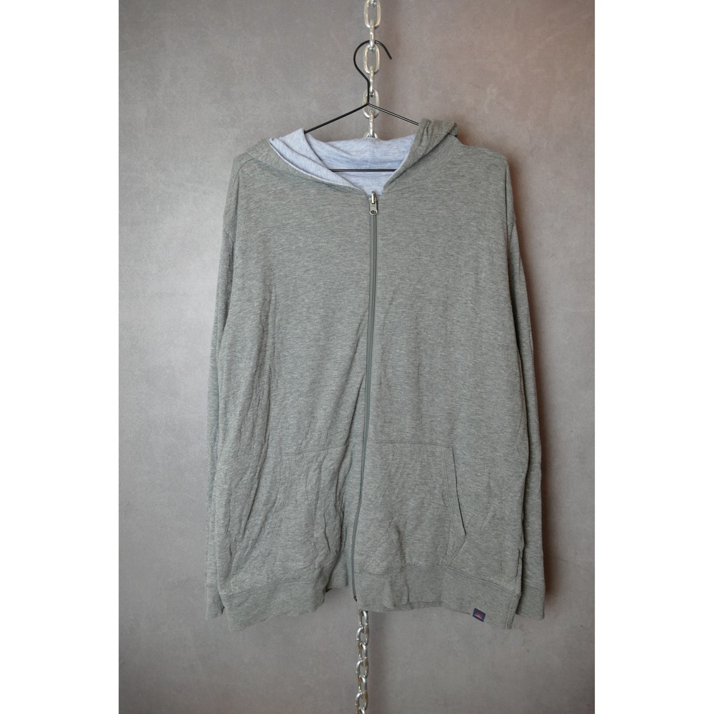 Mens Marine Layer Gray Full Zip Hoodie Reversible Blue / Gray